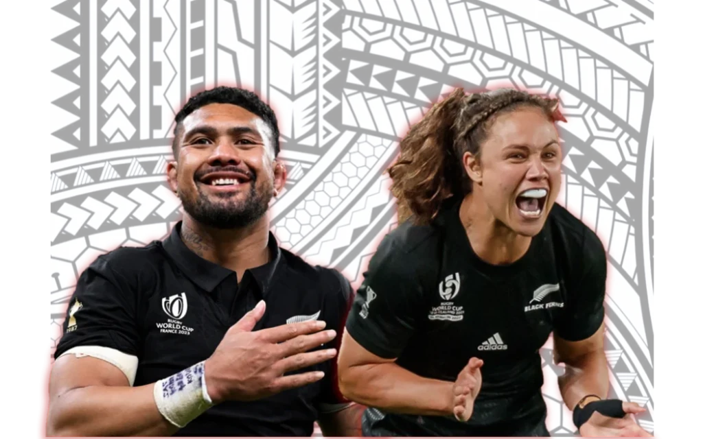 Ardie Savea, left, and Ruby Tui will receive top honours at the Pasifika Rugby Hall of Fame's Most Influential Players in the World.