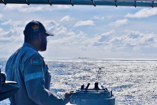 Navy vessel monitoring fishing activity