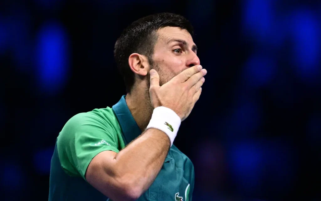 Novak Djokovic at the 2023 ATP Finals.