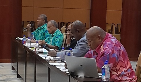 LTA Acting CEO Irimaia Rokosawa addresses queries from bus industry stakeholders at the LTA RRL Guidelines and QAMS workshop in Suva yesterday. Image LTA
