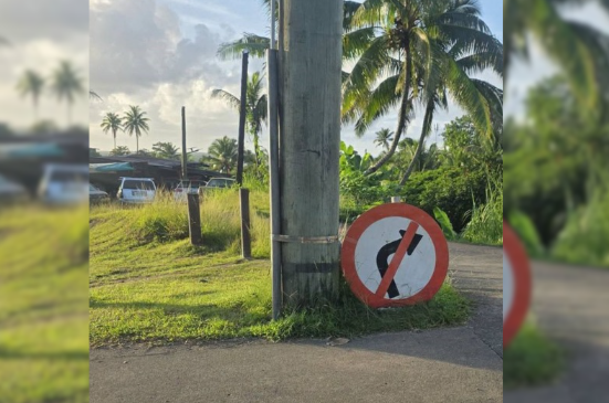 missing road sign
